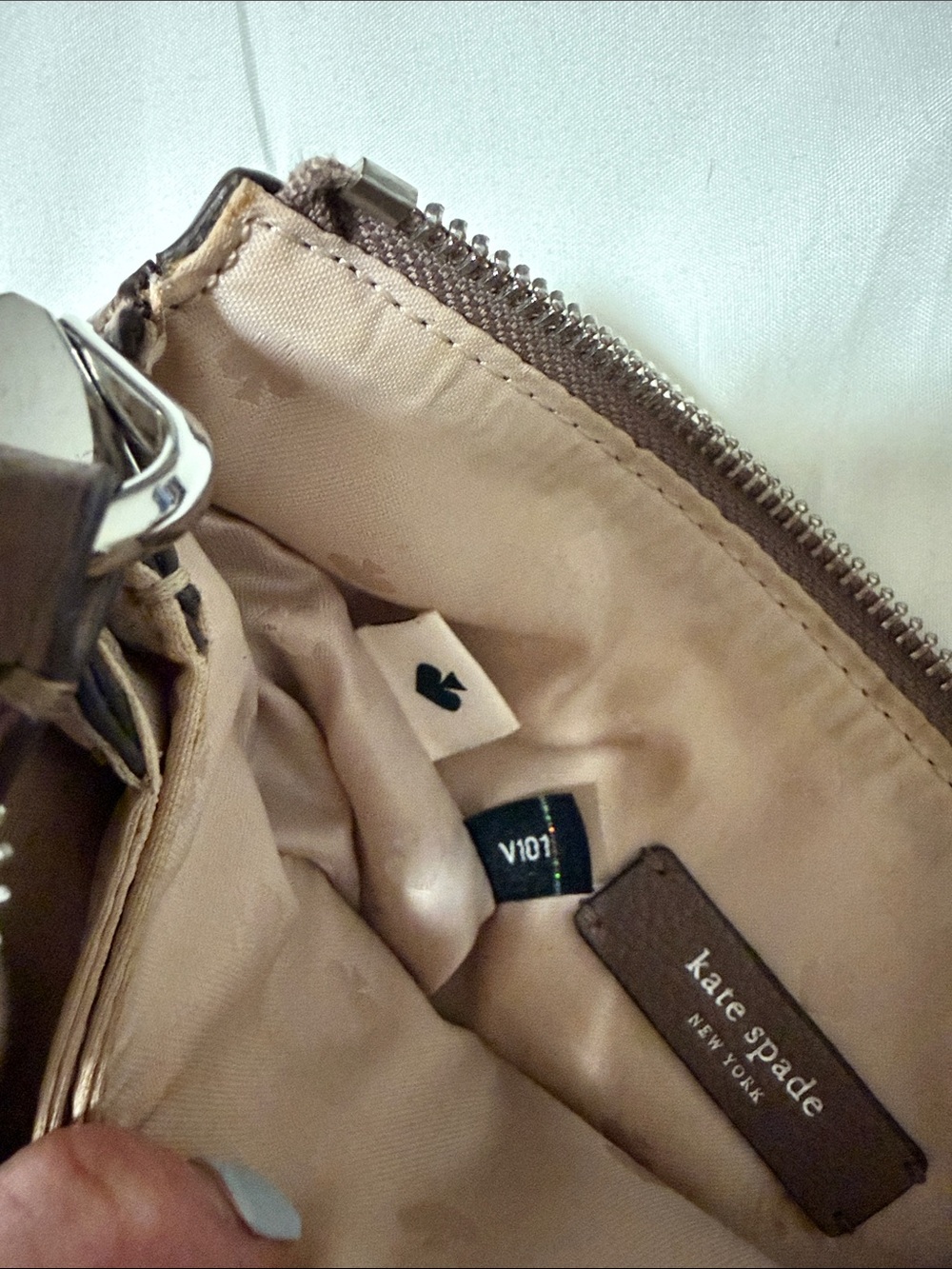 kate spade Pebbled Leather Brown Crossbody Messenger - Picture 7 of 10